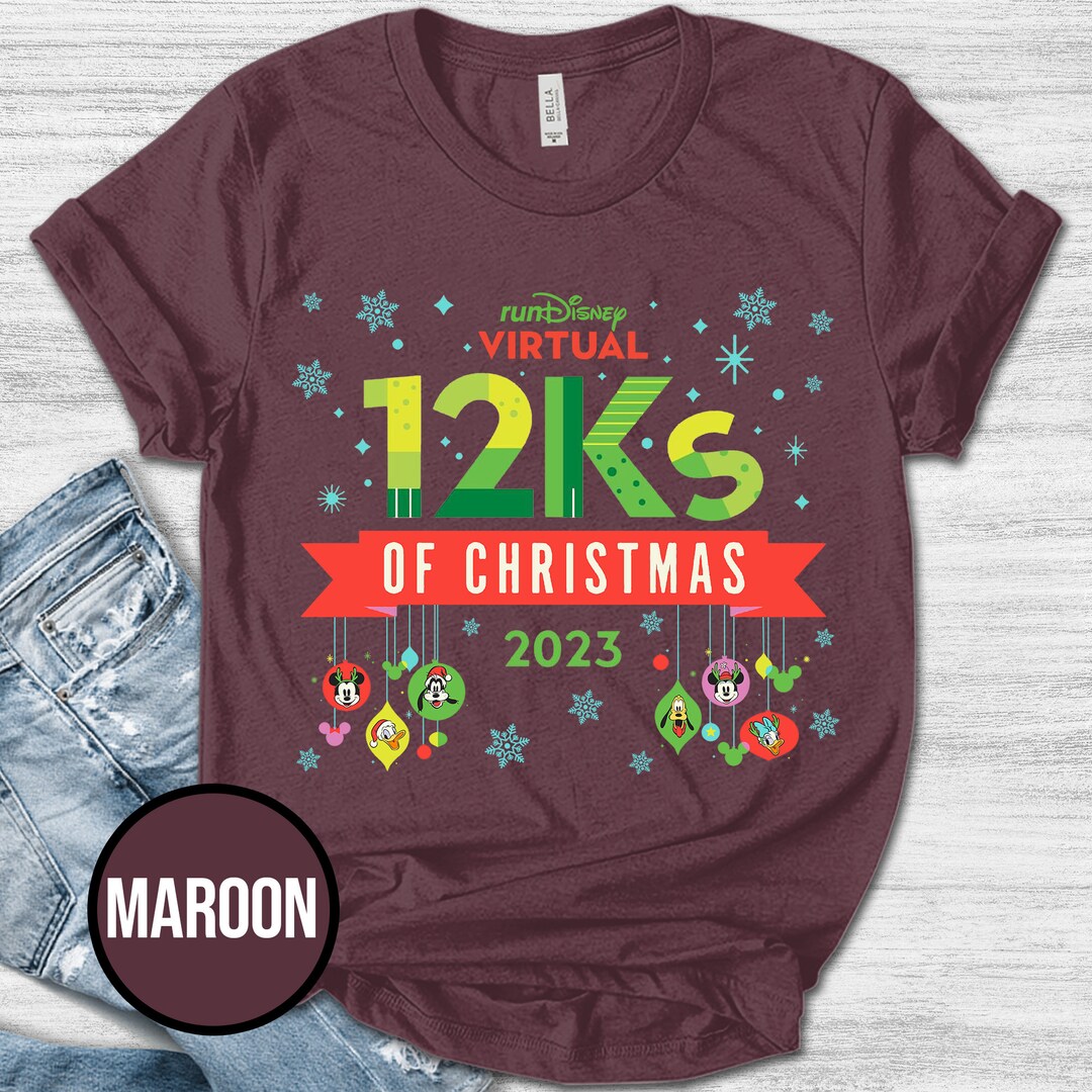 Rundisney Virtual 12ks of Christmas Shirt/disney Marathon Etsy