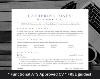 Modello di CV minimalista e adatto ad ATS / Curriculum pulito e professionale (Microsoft Word)