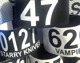 Roller Derby Armbands, Arm Band Pair, Reversible Customized | Personalized Skate Scrimmage Arm Numbers