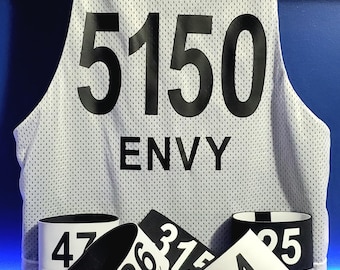 Reversible Roller Derby Jersey Muscle Cut and Armband  | Personalized Black & White Uniform Tanktop