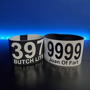 Roller Derby Armbands, Arm Band Pair, Reversible Customized | Personalized Skate Scrimmage Arm Numbers image 4