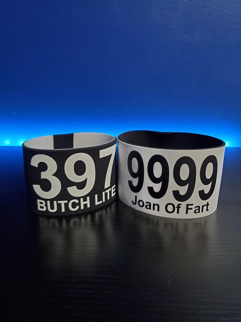 Roller Derby Armbands, Arm Band Pair, Reversible Customized | Personalized Skate Scrimmage Arm Numbers image 4