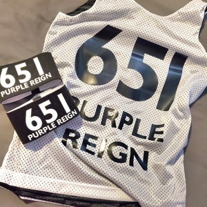 Reversible Roller Derby Jersey Armbands Pair Bundle |  Personalized Custom  Black and White Uniform and/or Arm Band Numbers | Package