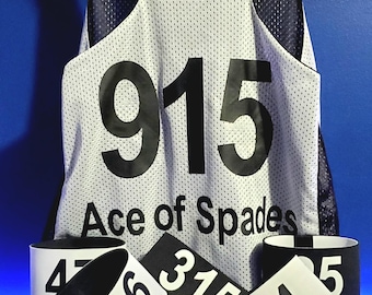 Reversible Roller Derby Jersey and Armband - Racerback Cut, Custom Numbered Uniform
