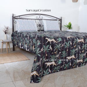 Cotton throw bedspread kantha quilt bedding bed cover hippie quilting bohemian quilts sale