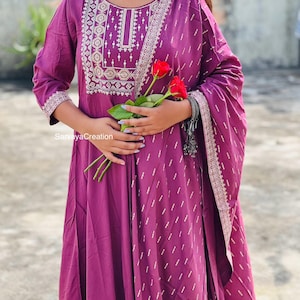 Eid Ramadan Women&#39;s wear Shalwar Kameez Palazzo Suits Heavy Embroidery Stone work Pakistani Indian Festival wear Salwar Kameez Dupatta Dress