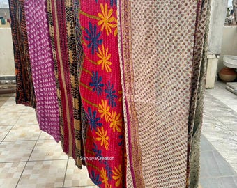 Wholesale Lot Of Indian Vintage Kantha Quilt Handmade Throw Reversible Blanket Bedspread Cotton Fabric BOHEMIAN quilt