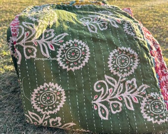 Wholesale Lot Of Indian Vintage Kantha Quilt Handmade Throw Reversible Blanket Bedspread Cotton Fabric BOHEMIAN quilt