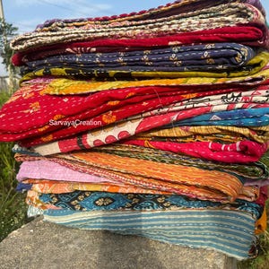 Wholesale Lot Of Indian Vintage Kantha Quilt Handmade Throw Reversible Blanket Bedspread Cotton Fabric BOHEMIAN quilt