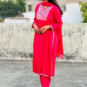 Eid-Ramadan Party wear Straight Trouser Pant Suit Pakistani Wedding wear Readymade USA free Party wear Beautiful Salwar Kameez Dupatta Dress