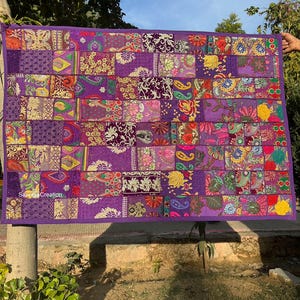 Indian Wall Hanging Patchwork ,Cotton Indian Vintage Wall Decor ,Boho Wall Decor, Home Furnishing Wall Decor Backdrop Art Yoga Room Decor