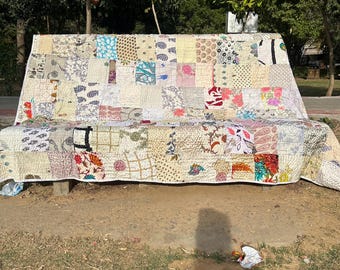 ボヘミアン パッチワーク キルト カンタ キルト ハンドメイド