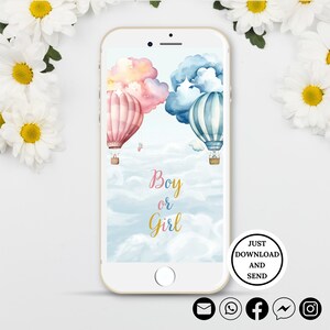 GIRL Instant download Gender reveal video It's a Girl! Video card digital announcement video | Email Text Social Media Countdown