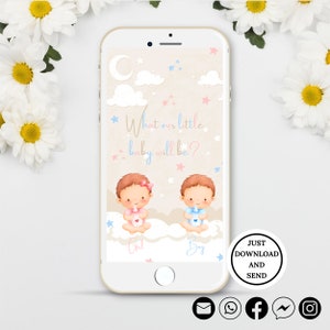 GIRL Instant download Gender reveal video It's a Girl! Video card digital announcement video | Email Text Social Media Countdown