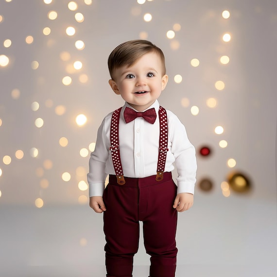 Bow Tie Christmas Suits For Toddlers Baby Boy Christmas Outfit Bow