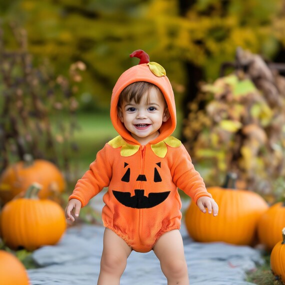 Halloween Baby Pumpkin Romper for Boy Girl Fall Cake Smash Outfit Newborn Cute Pumpkin Costume Hooded Longsleeve Toddler Jack O Lantern Etsy Australia