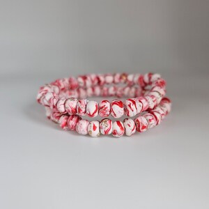 Christmas Jewelry | Clay Bead Bracelet | Handmade Bracelet |  Polymer Clay Jewelry