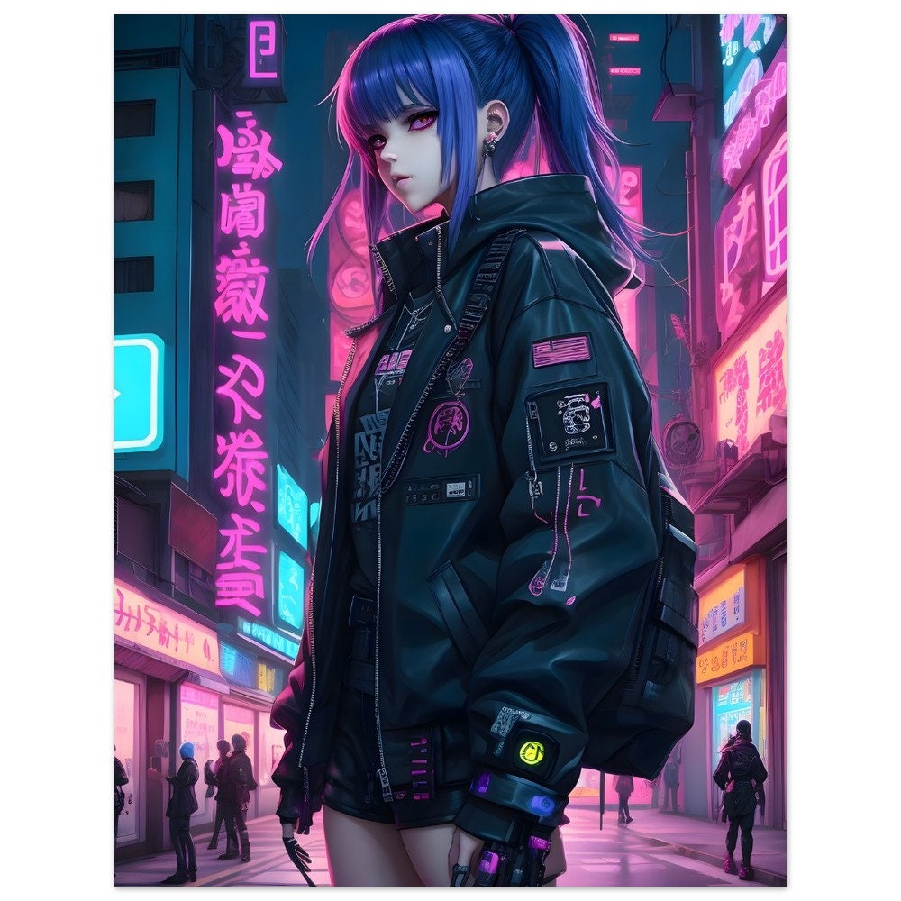 Cyberpunk Anime Girl | Poster