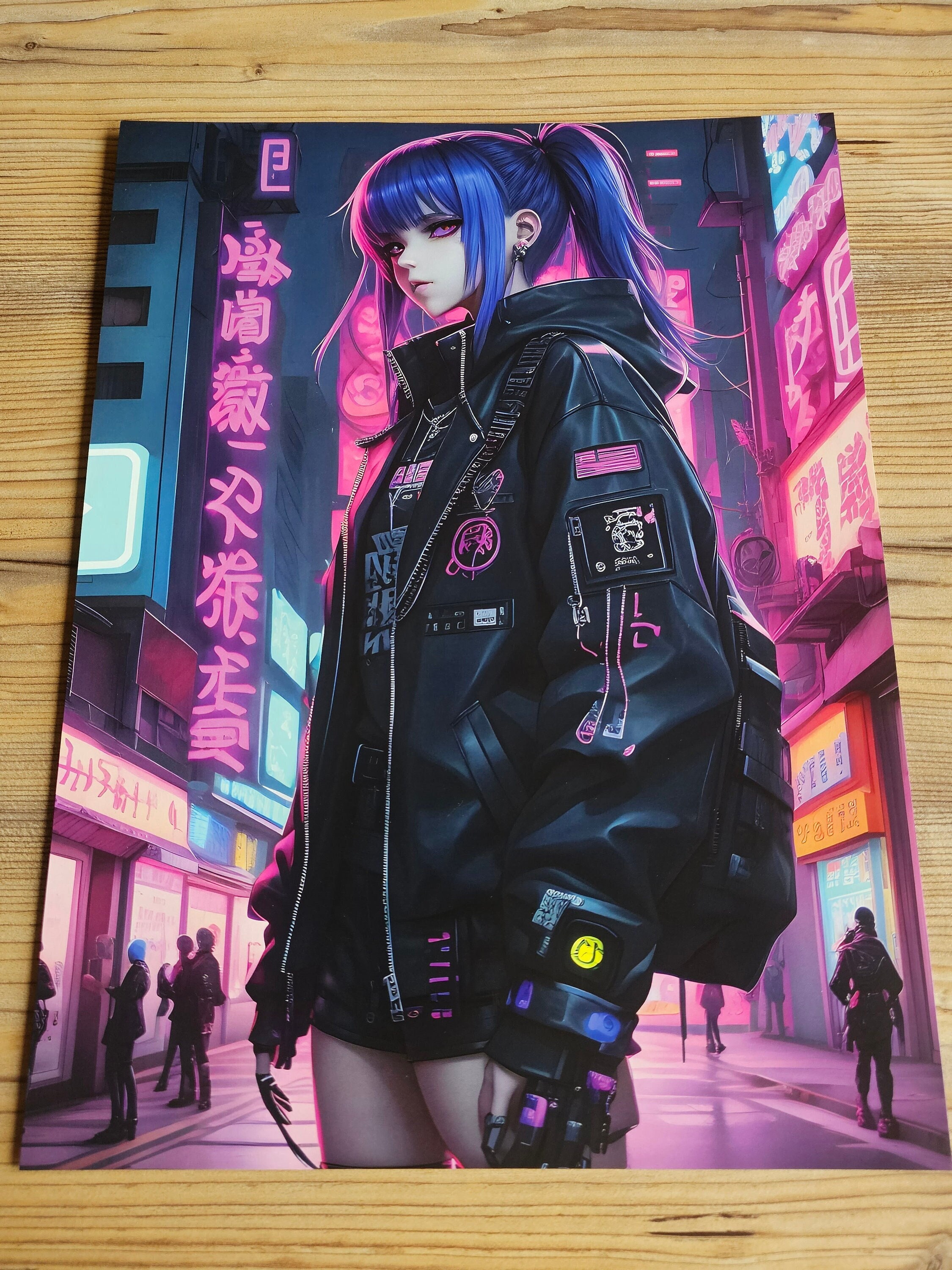 anime arth , anime , cyberpunk , anime girl , futurist Poster for Sale by  AnimeArth