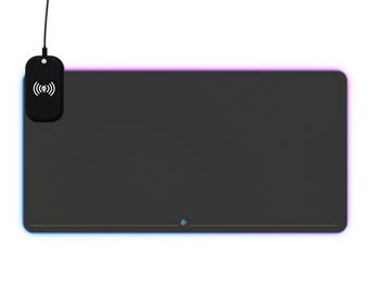 LED Gaming Mouse Pad with Wireless Charging, extra large RGB Desk Mat for Office and Home