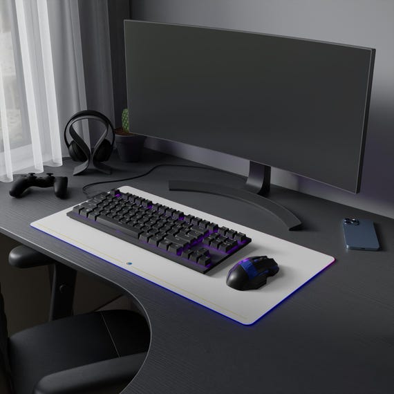 LOKIGO Tappetino Da Scrivania Gigante Per Gaming 80x40 Cm - Antiscivolo, Morbido, Con Stampa Vivace, Per Mouse E Tastiera