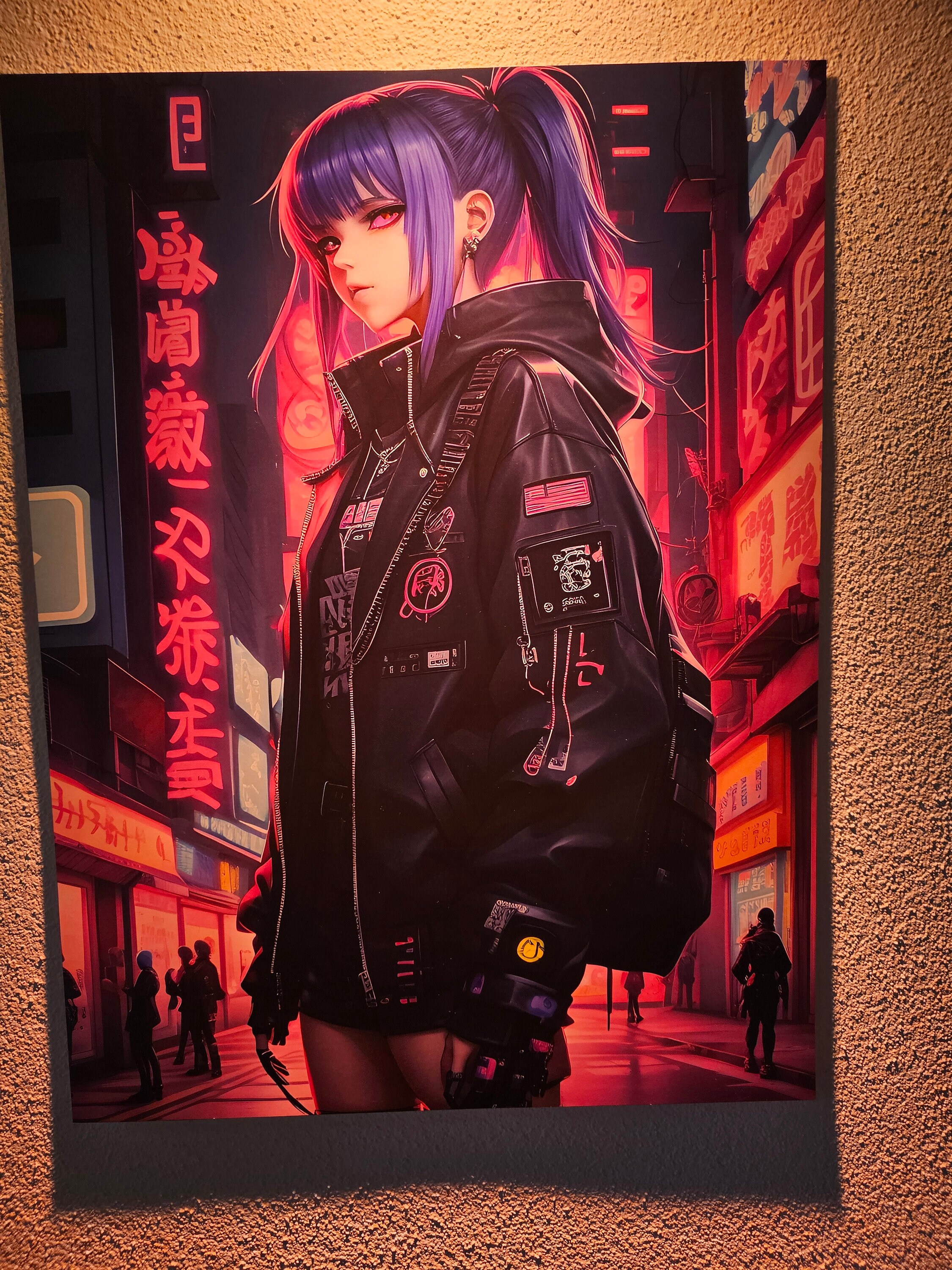 Cyberpunk Anime Girl Desktop Wallpaper, Neon Aesthetic Digital Art, Instant  Download for Computer Customization, Perfect Gift for Geeks