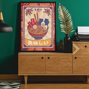 Anime Stil Japanese Ramen Poster | Stylish Wall Decor for Noodle Lovers