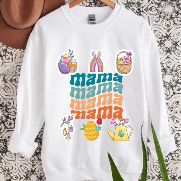 Mama Bunny, But Did You Easter Sweater, Funny Easter Sweatshirt, Easter Eggs Longshirt, Easter Bunny Longsleeve, Easter Gift, Gift for Mom