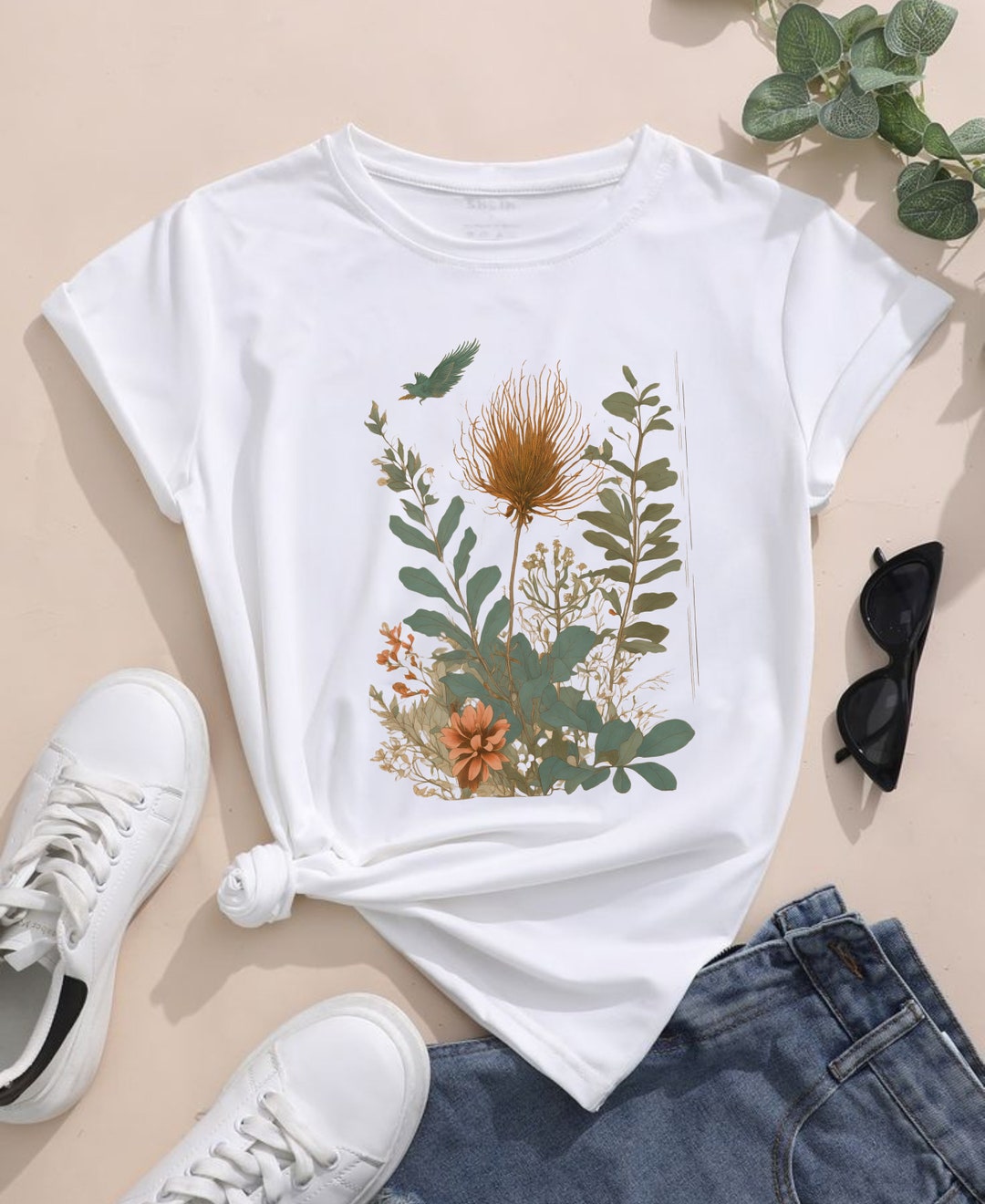Brinley | Vintage Bohemian Floral Print Women's T-Shirt main image 1