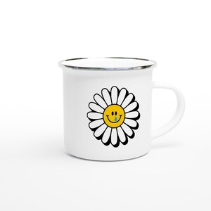 No rain, no flowers 12oz enamel mug | Positive vibes or mental health gift image 3