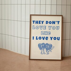 Yeah Yeah Yeahs 'Maps' lyrische muurafdruk | Ze houden niet van je zoals ik van je hou-muziekposter | Indie Sleaze-muurkunst | Retro posterontwerp