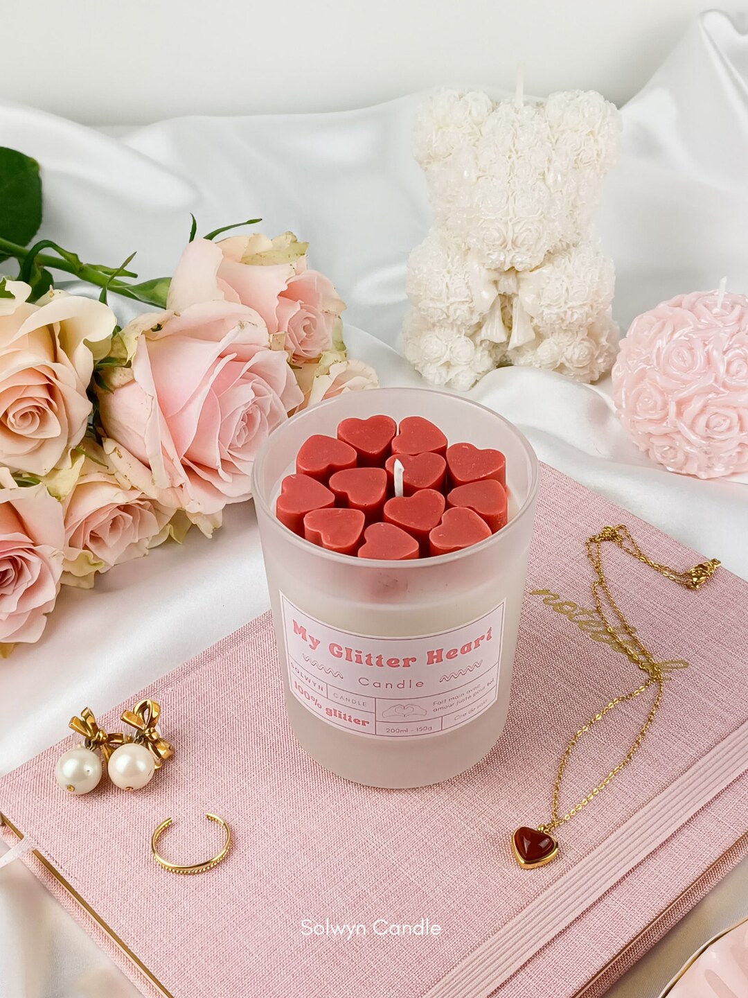 The Fruit Company Bougie Parfumée Fraise Nata 150g | Cire Végétale 40h - Parfum Crémeux