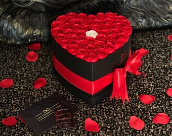 Gift Heart Flower Box "The One" - Handmade in Greece | Uniqueness