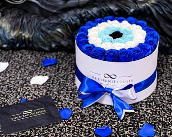 Gift Flower Box "Evil Eye" Handmade in Greece | Protection & Good Energy