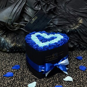 Gift Heart Luxury Flower Box Handmade in Greece | Anniversary or Birthday