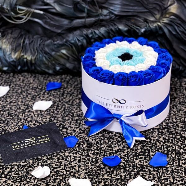 Gift Flower Box "Evil Eye" Handmade in Greece | Protection & Good Energy