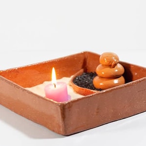 Zen-Garten-Keramik-Buddha