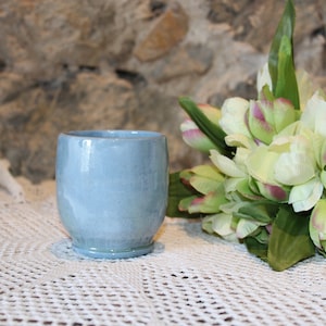 Blue ceramic mug