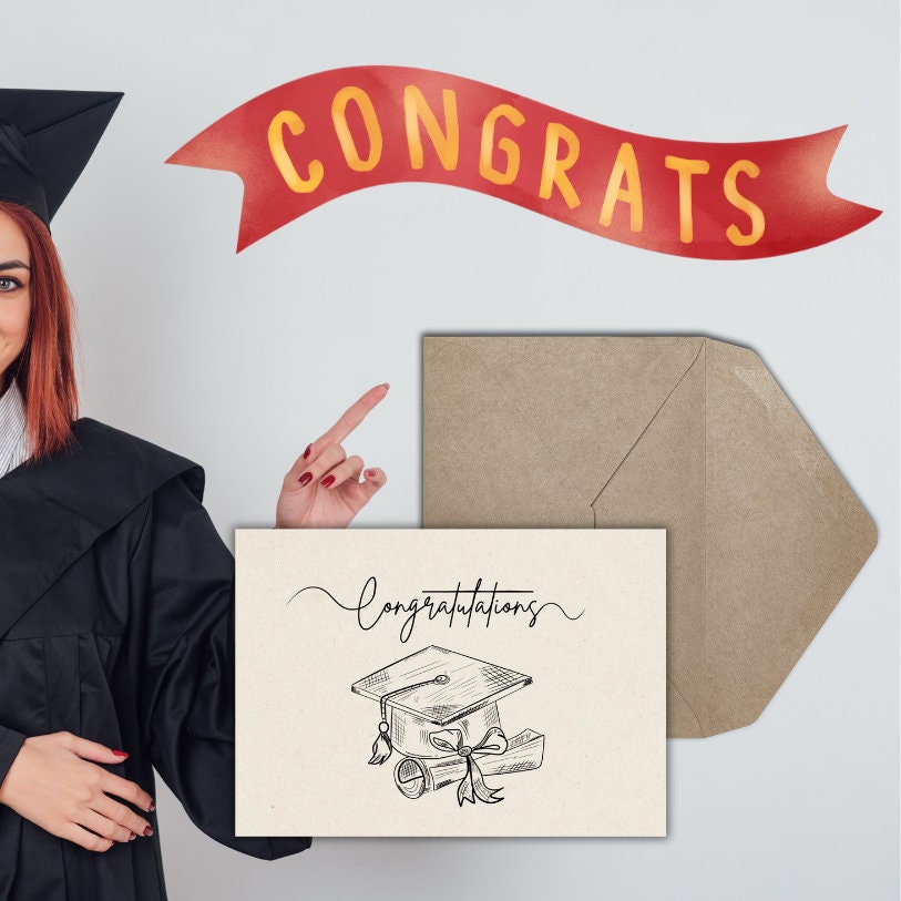 Graduation Mini Cards Minimalist Printable Graduation Cards, Congratulations Graduation ...