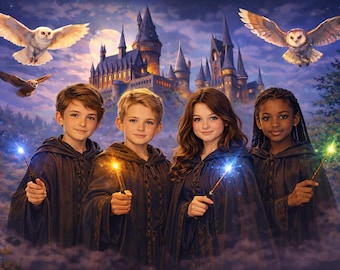 Personalized Wizard Fantasy Portrait - Magic Style Artwork from Your Photos