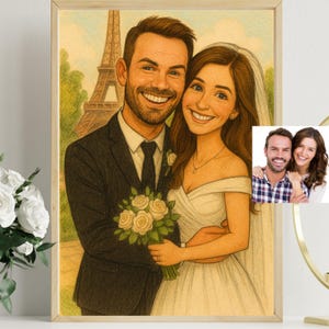 Custom Caricature Portrait from Photo, Custom Ugly Portrait, Funny Portrait Gift, Pets or Family, Cartoon Portrait Gift, Gift for Couples