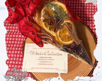 Winter Collection Simmer Pot Blends - 12" cone shaped bags