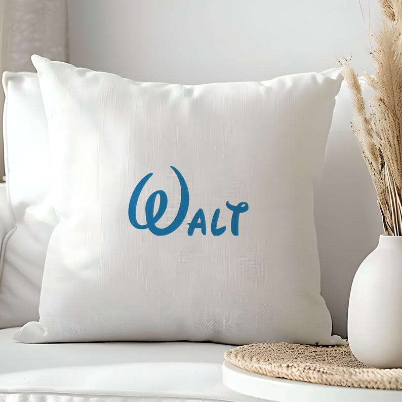 Walt Embroidery Font | Disney Style Embroidery Alphabet | Machine Embroidery Font | BX Embroidery Font | 1 2 3 4 Inch image 3