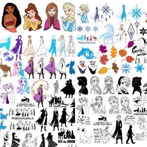 Frozen Svg BIG Bundle, Frozen Svg, Elsa Svg, Anna Svg, SVG for Cricut, Princess svg, Olaf Svg, Cricut