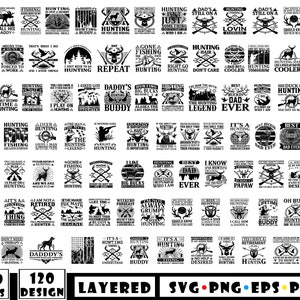 Pacote SVG de caça, Hunting Dad Svg, Deer Hunting Svg, Caça e Pesca Svg, Retro Deer Hunting Svg