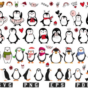 Pingouin SVG, SVG pingouin mignon, pingouin cricut, pingouin SVG coupe fichiers pour Cricut, Silhouette pingouin, pingouin coupe fichiers