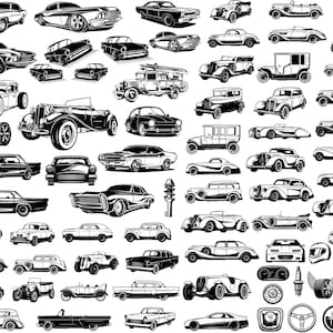 Mega Car Svg Bundle, Sports Car Svg, Classic Car Vector, Car Svg Bundle, Retro Car Silhouette Svg, Sport Cars Svg Files for cricut