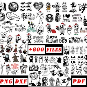Bundle Halloween SVG, Jack und Sally svg, Alptraum vor svg, Mega Jack Skellington svg, Horror Halloween svg, Halloween svg