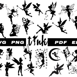 Tinkerbell Svg Bundle, TinkerBell Svg Cut Files for Cricut, Tinkerbell Clipart, Layered Files, Instant Download