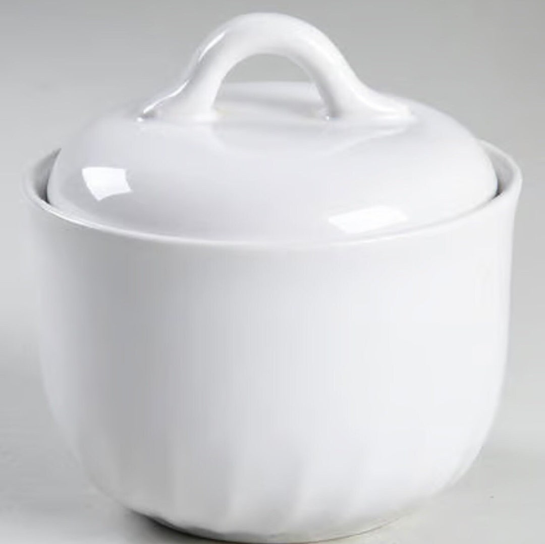Corelle Coordinates Stoneware Sugar Bowl & Lid White Etsy